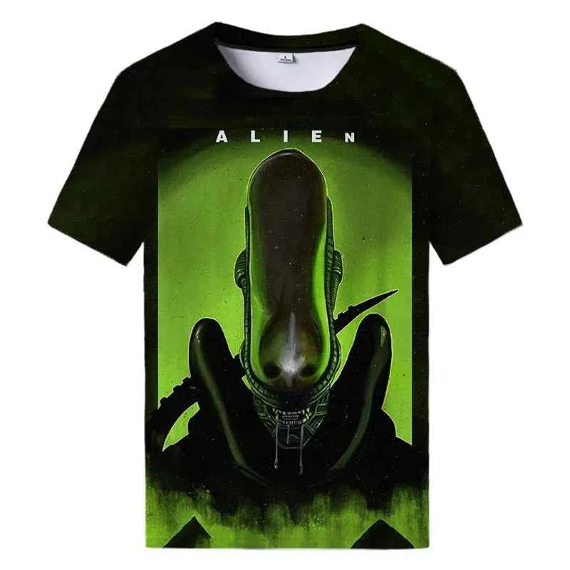 3D Printed T Shirt Alien Pattern For Men