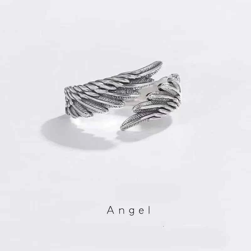 Retro Angel Demon Wings Creative Ring