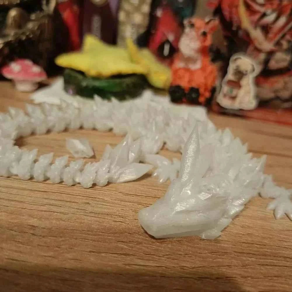 3D Printed Dragon Ornament 22/30/45cm Artificial Simulated Dragon Decorations Luminous Desktop Ornament Festival Party Gifts - Pedlar's Attic