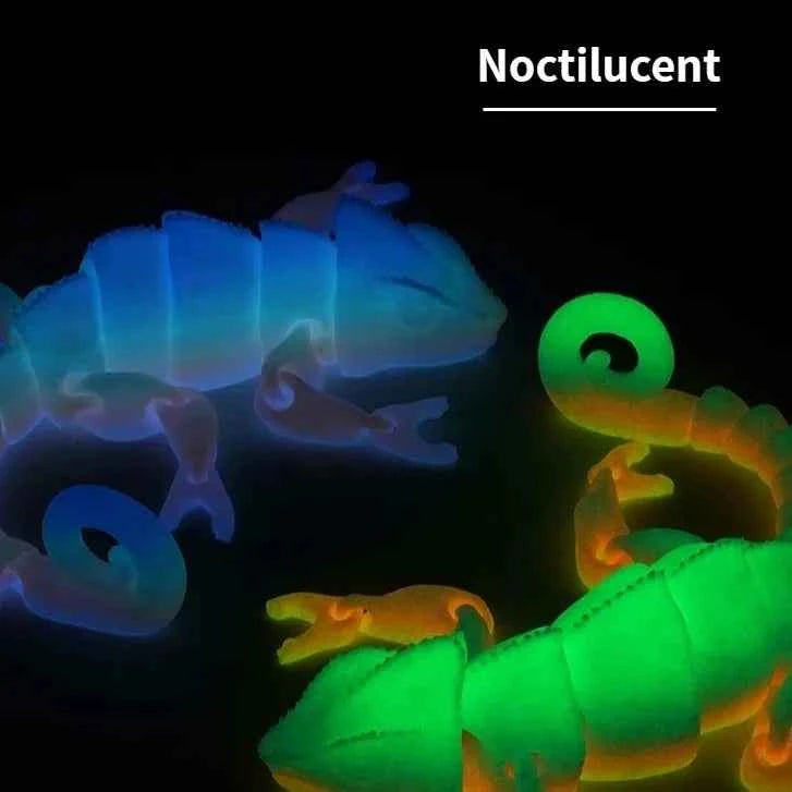 Fashion 3D Printed Dragon Chameleon Multi-joint Movable for Home Decoration Simulation Pet Lizard Model Toy - Pedlar's Attic