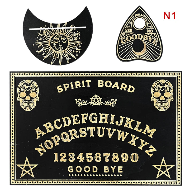12inch Wooden Divination Pendulum Board Engraved Magic Board Ouija Board Metaphysical Message Witch's Pendulum Board Kit