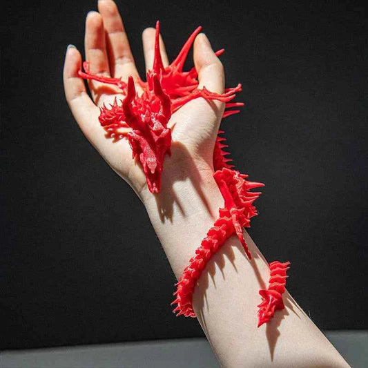 3D Printing Dragon Skeleton Model Creative Joints Movable Desktop Craft Ornament Toys Home Decorations Gifts