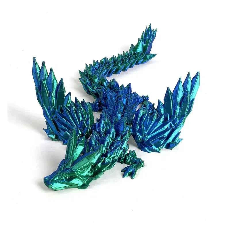 3D Printed Dragon Dinosaur Model Joints Can Move Freely Desktop Craft Ornament Gifts for Kids For Landscaping Decoration - Pedlar's Attic