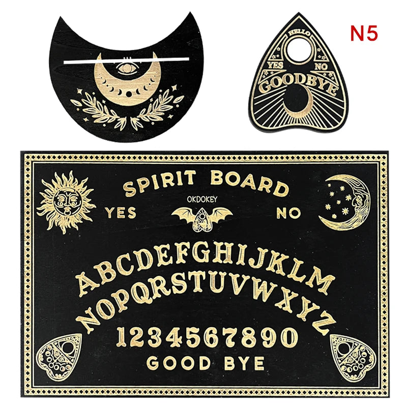 12inch Wooden Divination Pendulum Board Engraved Magic Board Ouija Board Metaphysical Message Witch's Pendulum Board Kit