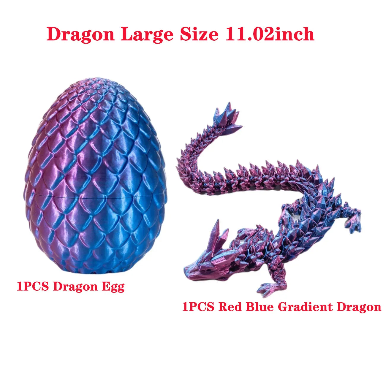 3D Printed Dragon Egg With Dragon Full Articulated Dragon Modle,Three-Dimensional Joint Movable Desktop Ornament Home Decor Toys