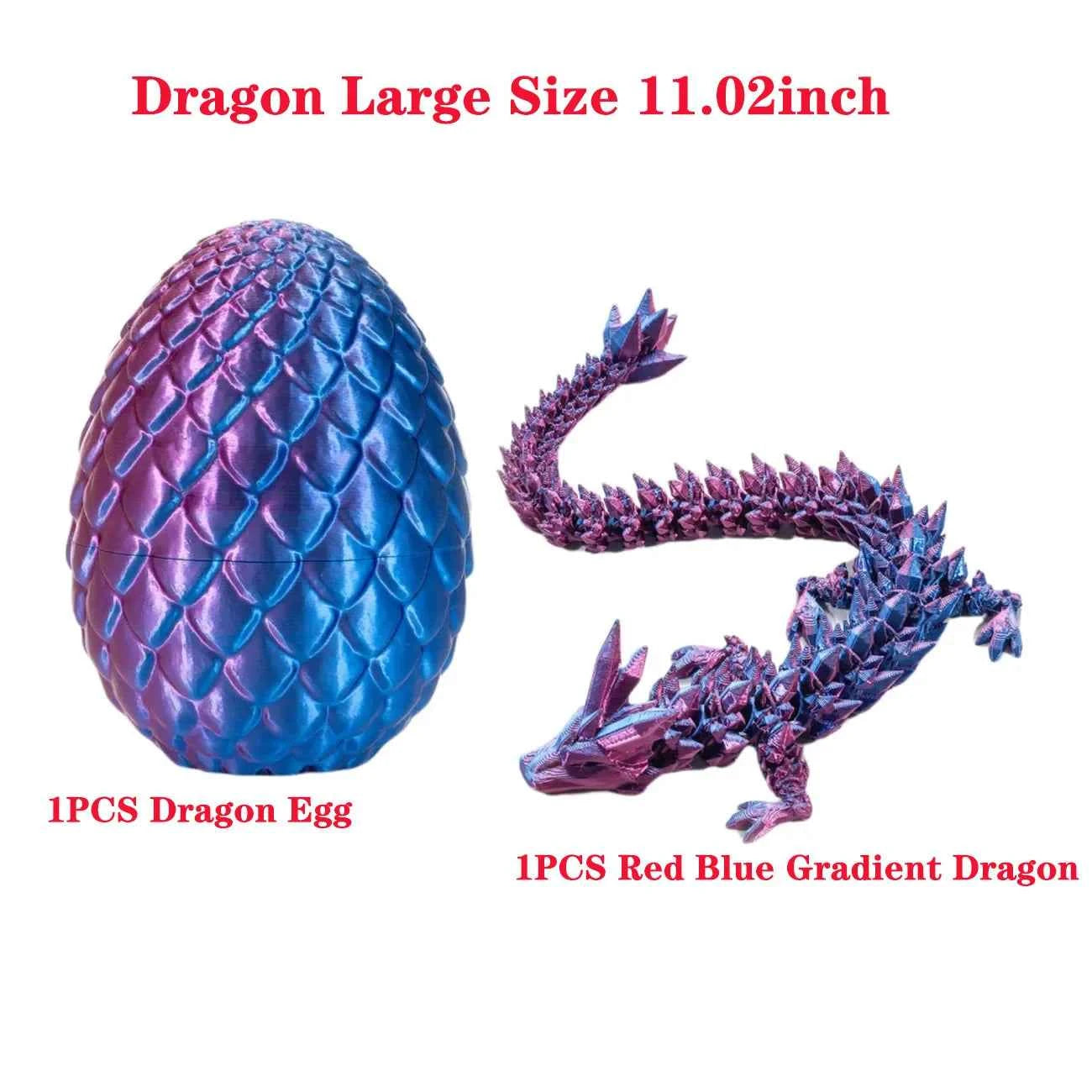 3D Printed Dragon Egg With Dragon Full Articulated Dragon Modle,Three-Dimensional Joint Movable Desktop Ornament Home Decor Toys - Pedlar's Attic