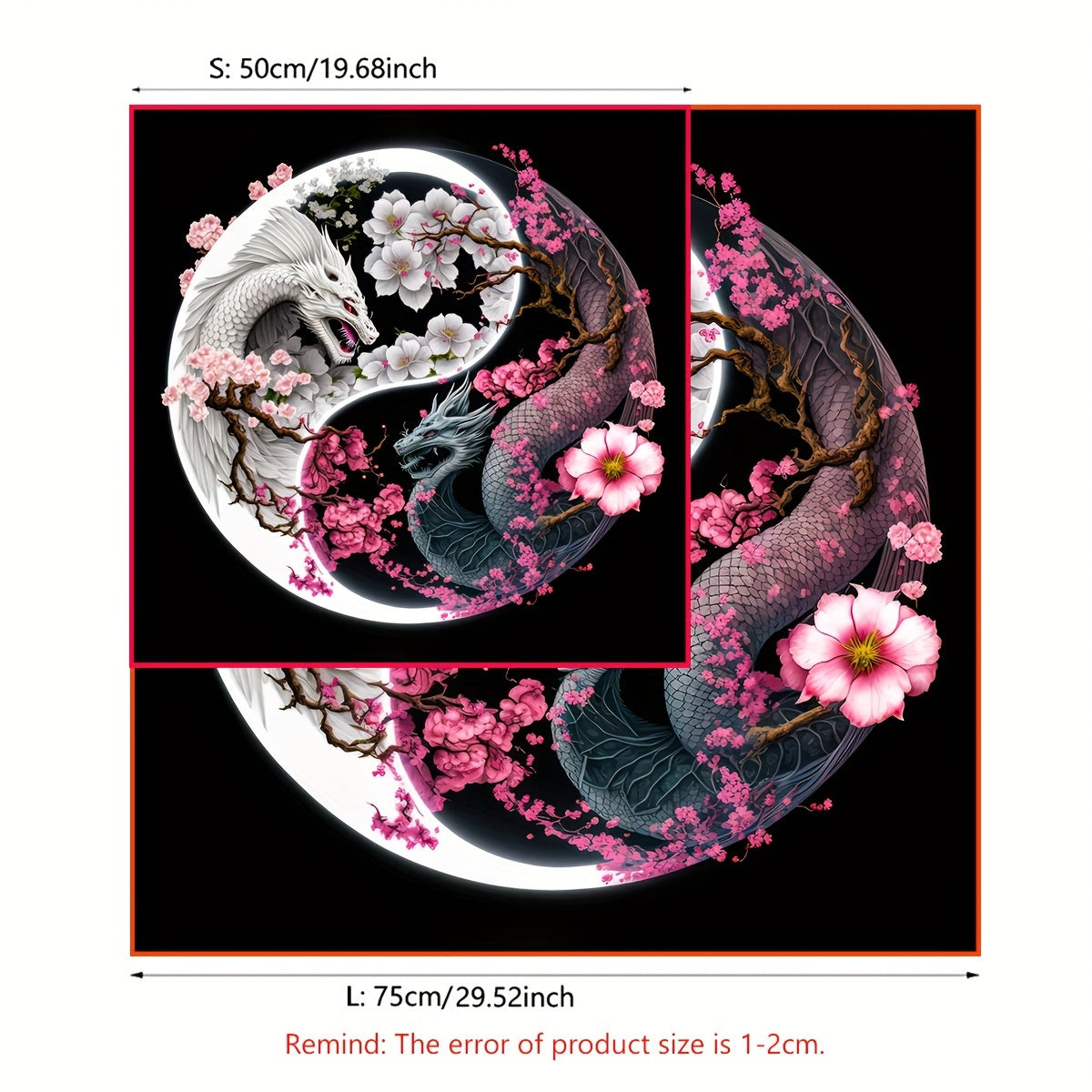 1pc, Chinese Dragon Tarot Card Tablecloth Tapestry Black Moon Starry Sky Dragons Tarot Tablecloth For Spread Tarot Reading Cloth Wall Decoration Home Room Decor