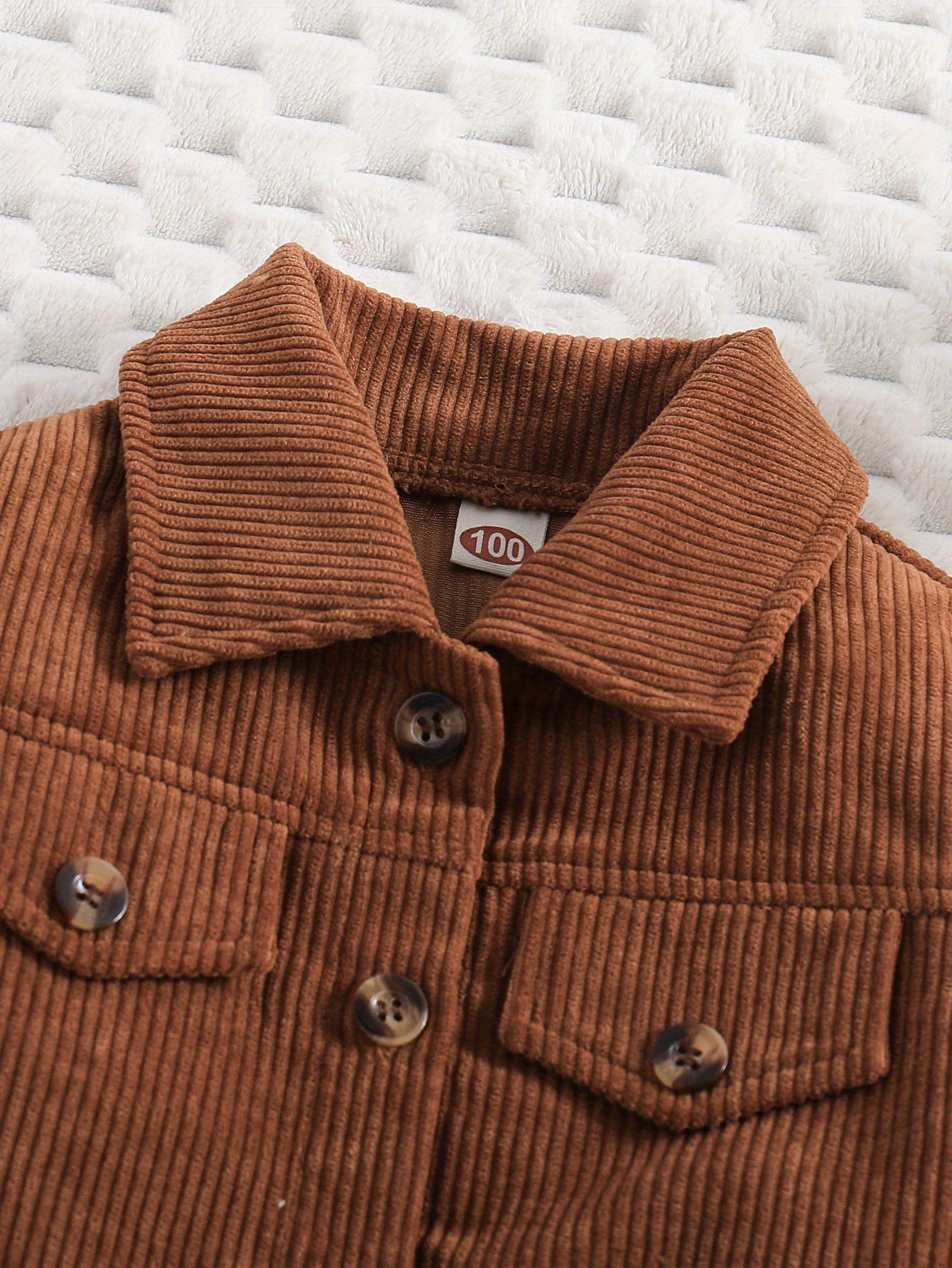 Girl's Casual Outfit 2pcs, Corduroy Jacket & Floral Pattern Dress Set, Kid's Clothes For Spring Autumn Summer