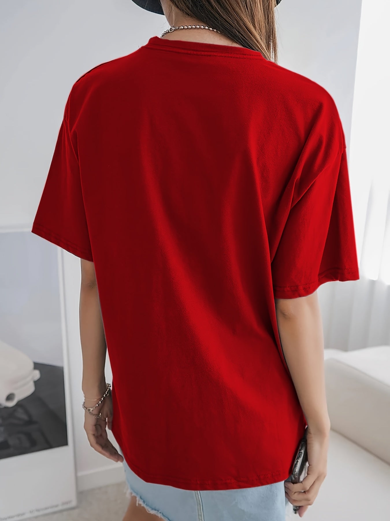 SOMETIMES TALK to MYSELF. THEN WE BOTH LAUGH AND LAUGH Printed Casual Round Neck Sports Women's T-shirt