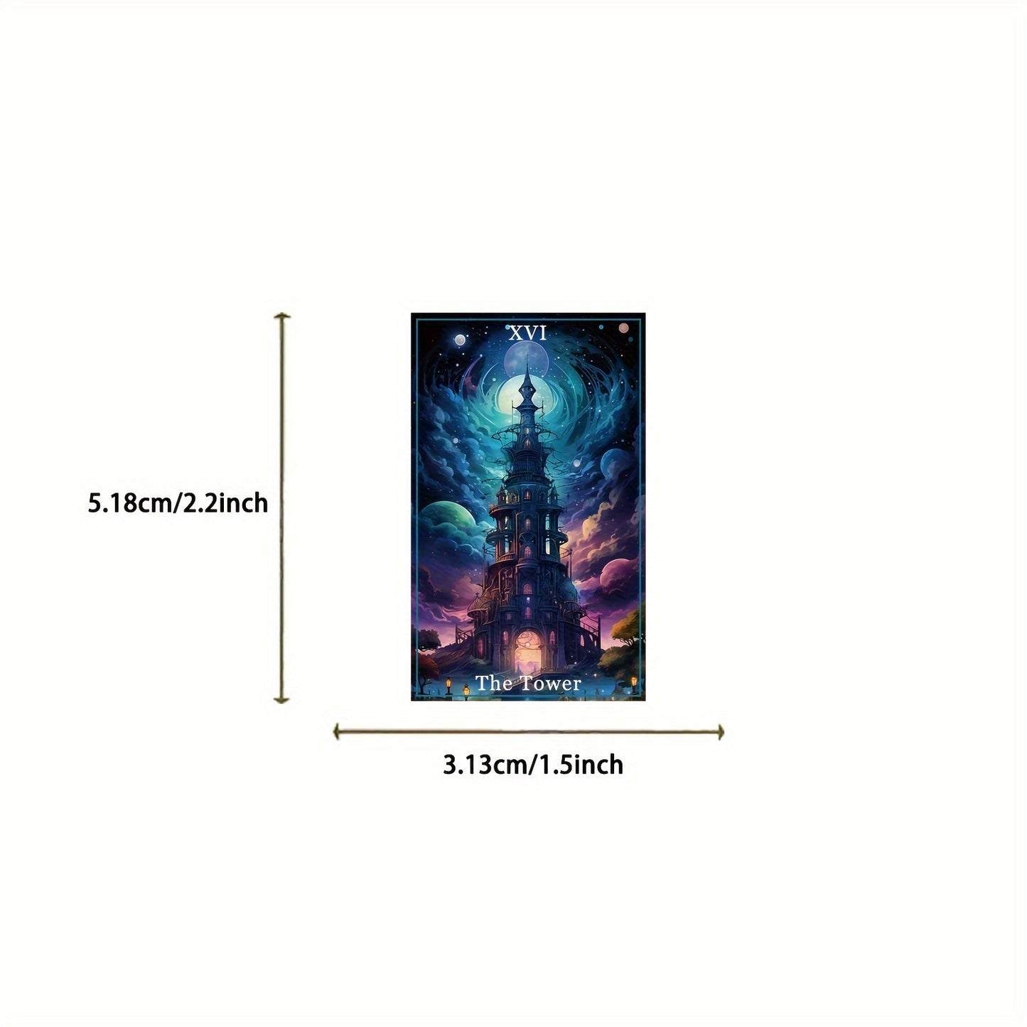 78pcs Fantasy Tarot Aesthetic Stickers, Graffiti Decoration Stickers, Waterproof Vinyl Stickers, For Water Bottle Car Cup Computer Guitar Bike Motorcycle Skateboard Helmet Luggage Diary, DIY Scrapbook Materials, Aesthetic Sti