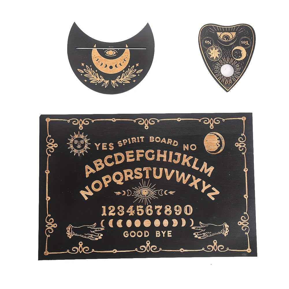3pcs Divination Board Set Wooden Carved Boards Ouija - Pedlar's Attic