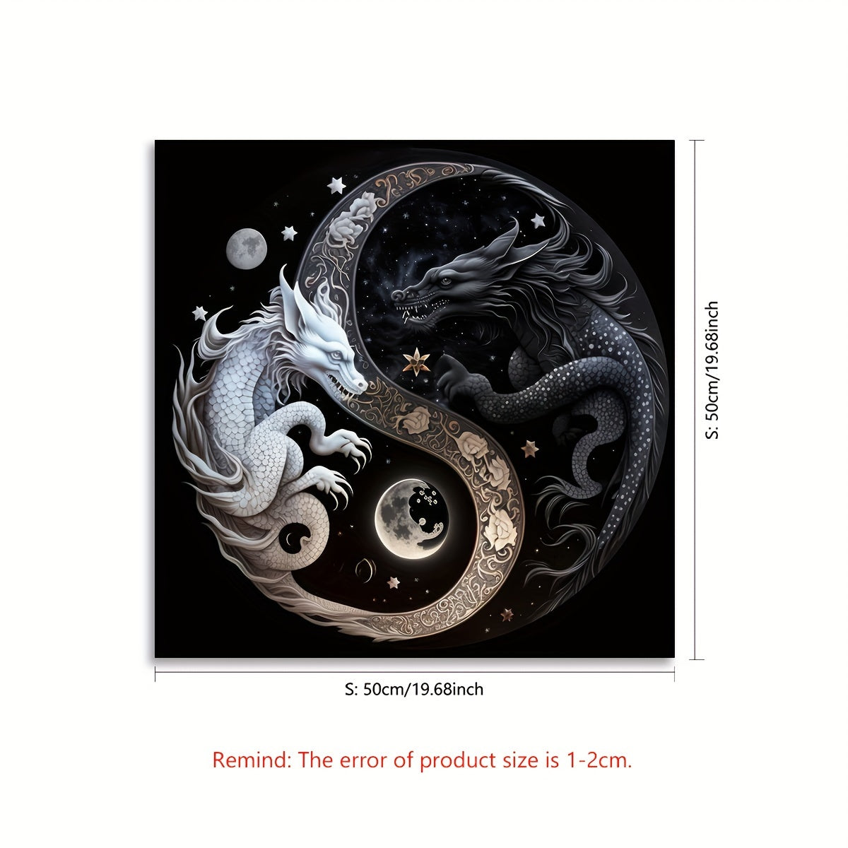 1pc, Chinese Dragon Tarot Card Tablecloth Tapestry Black Moon Starry Sky Dragons Tarot Tablecloth For Spread Tarot Reading Cloth Wall Decoration Home Room Decor