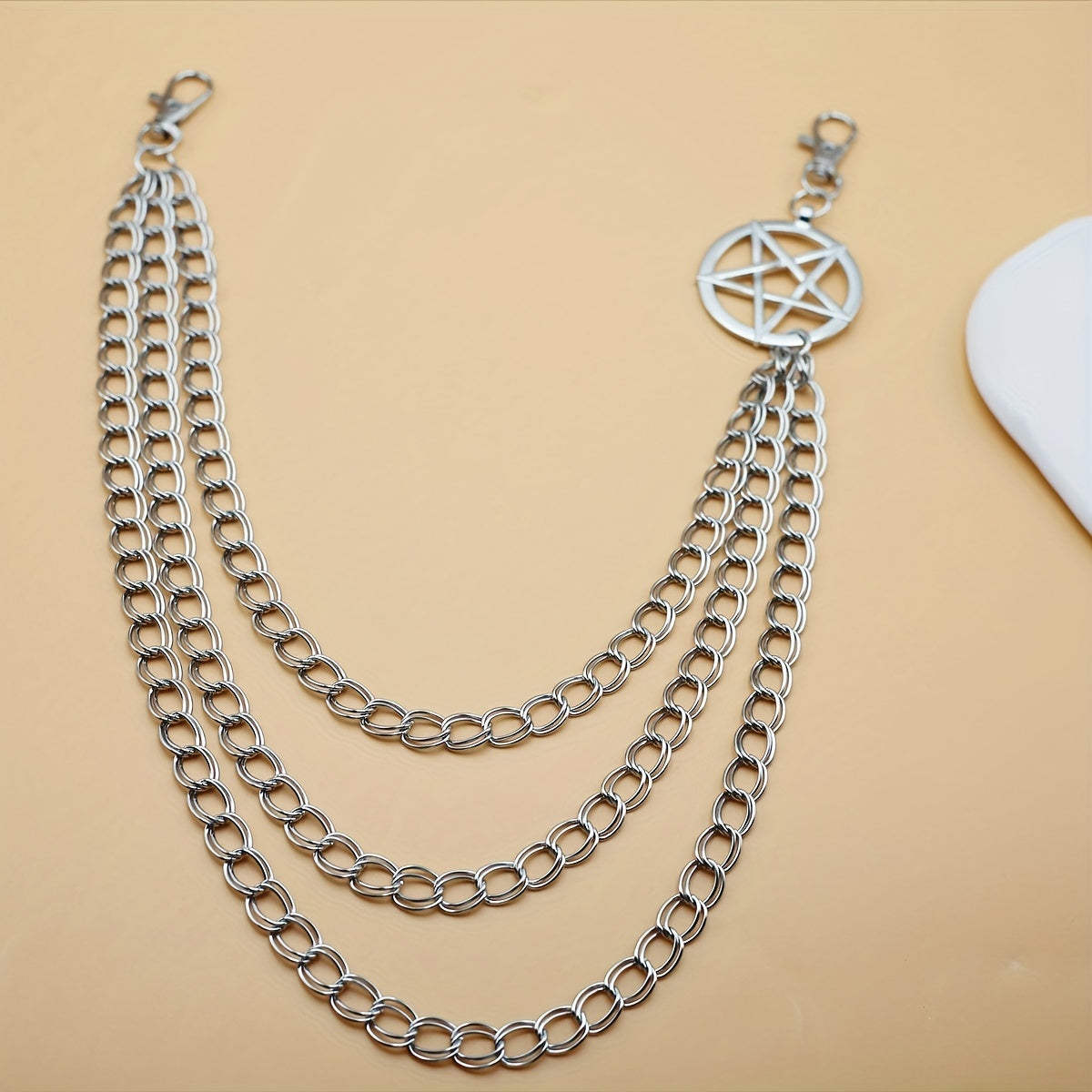 1pc Punk Pentagram Pants Chain, Gothic Rock Accessories For Girls & Teens