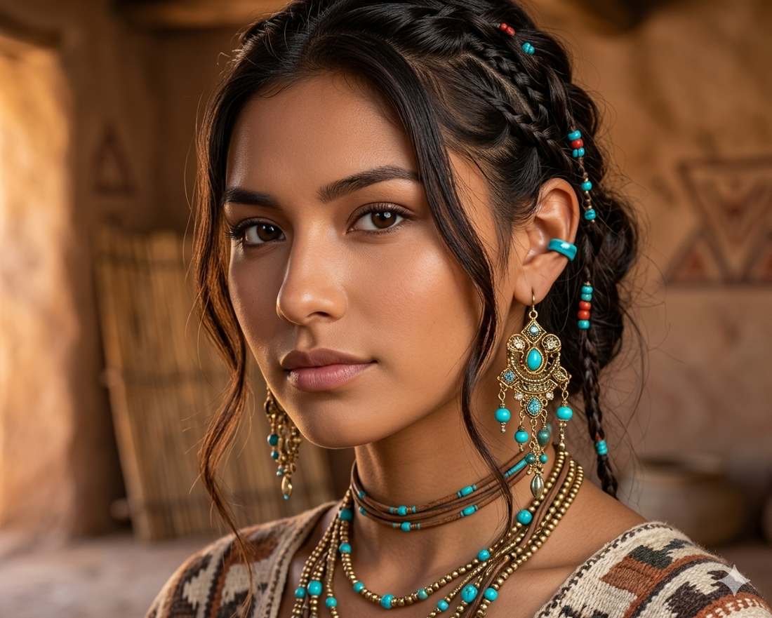 Earrings, Whispering Adornments | Chelle, Luna, High Weaver, Soraveen Dawn | Pedlar's Attic