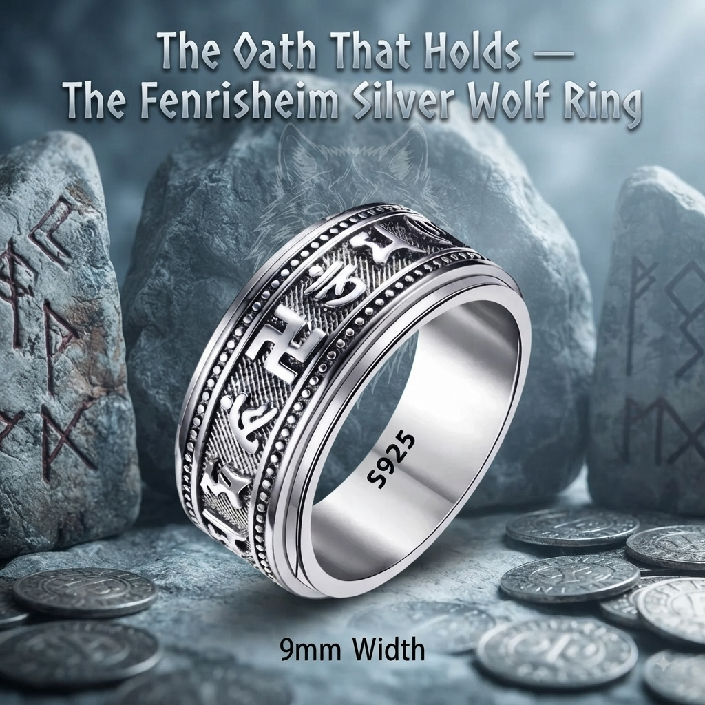 Fenrisheim Oath Ring — 925 sterling silver wolf ring — Pedlar's Attic