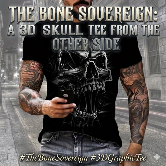 3D Skull Print Tee — The Bone Sovereign | Pedlar's Attic