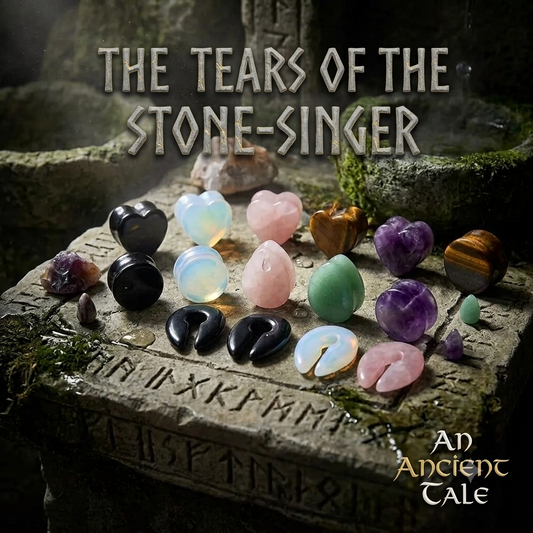 Earth & Edge — Dew Drop Stone Ear Plugs & Gauges — natural stone body jewelry from the Becoming Places, Sunrise Steppes | Pedlar's Attic