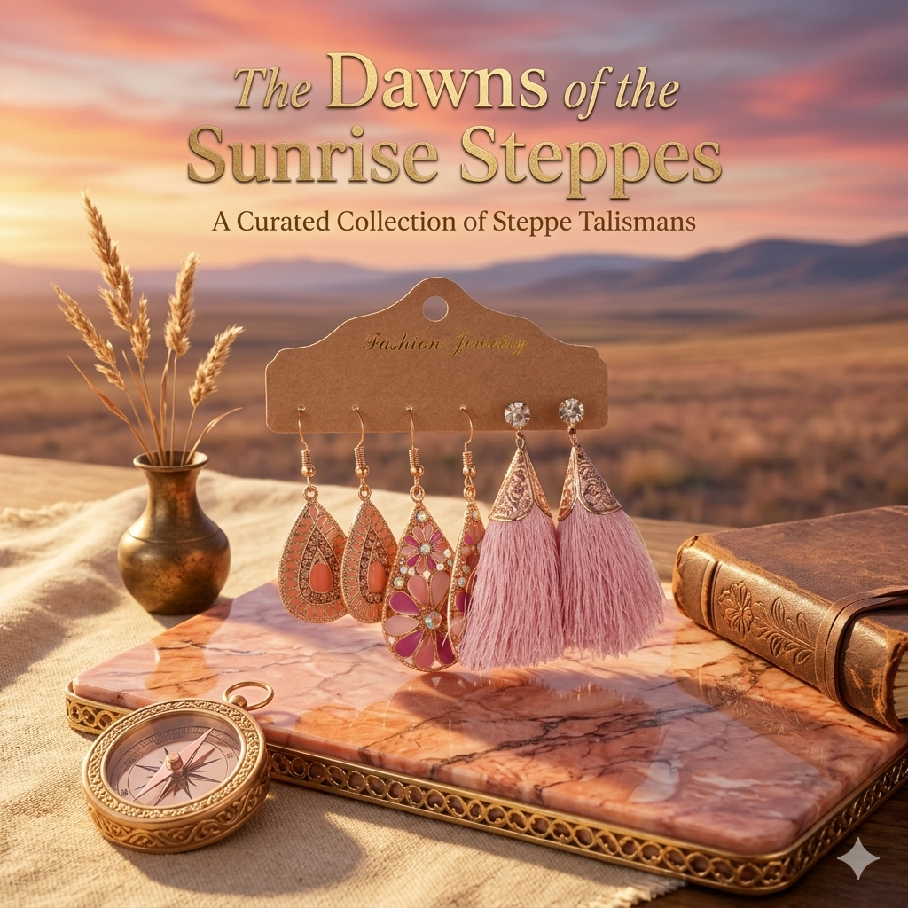 The Drawer of a Hundred Mornings — Boho Earring Sets, Midnight's vigil, Pedlar's Attic