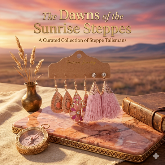 The Drawer of a Hundred Mornings — Boho Earring Sets, Midnight's vigil, Pedlar's Attic
