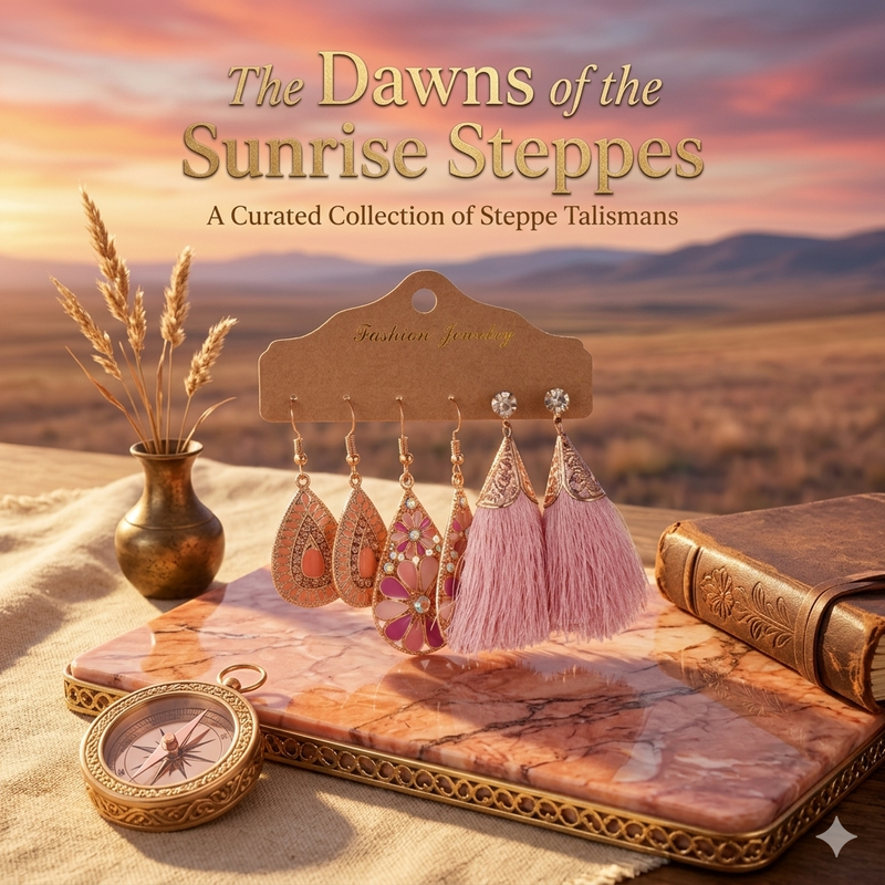 The Drawer of a Hundred Mornings — Boho Earring Sets, Midnight's vigil, Pedlar's Attic