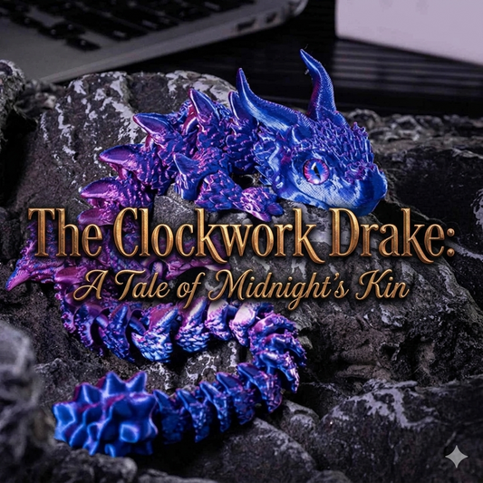 Midnight's Kin — 3D Printed Articulated Steam Dragon Toy at Pedlar's Attic
