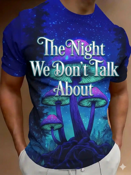 The Glowing Grove — Fluorescent Mushroom Forest 3D Tee at Pedlar's Attic