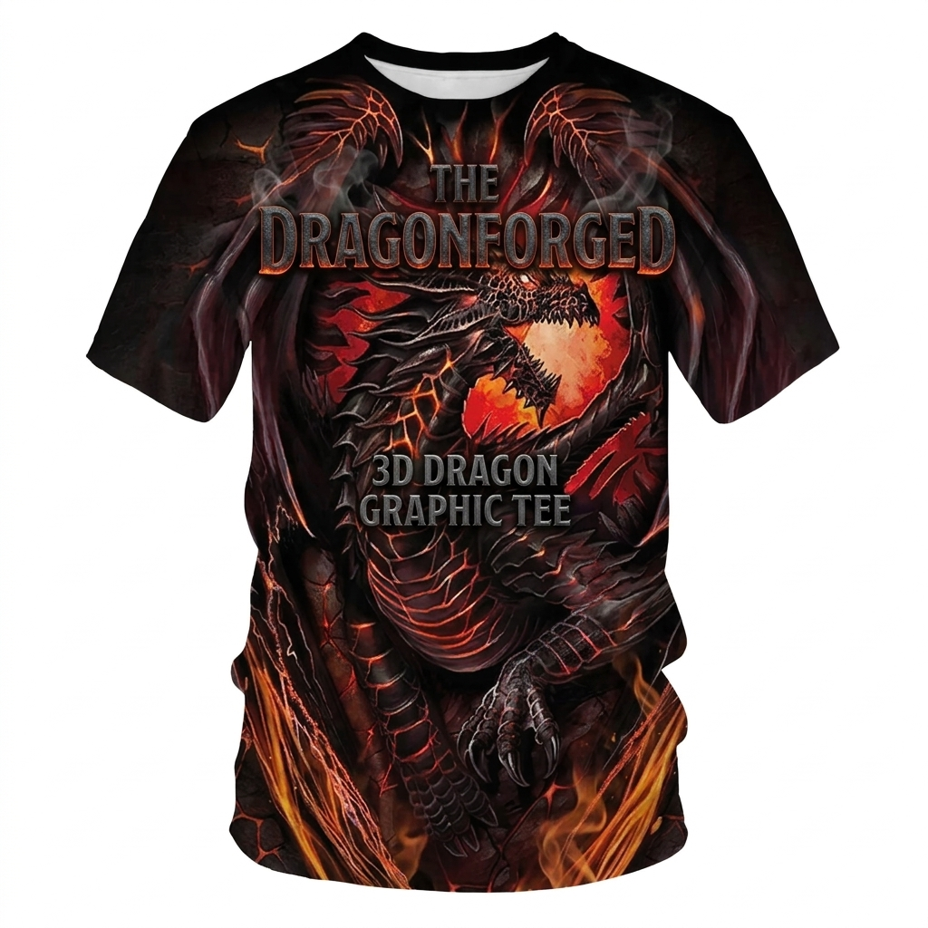 The Dragonforged — 3D Dragon Graphic Tee at Pedlar's Attic