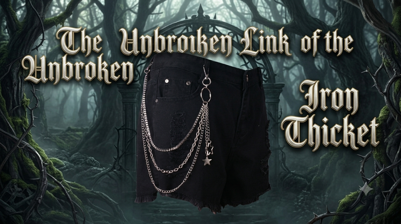 The Chain Between the Loops — Gothic Punk Belt Loop Wallet Chain, forged at the edge of the Iron Thicket