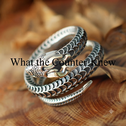 What the Counter Knew — Dragonforged Serpent 925 Sterling Silver Horned Snake Ring | Pedlar's Attic