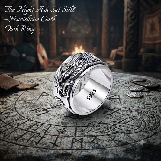 Fenrisheim Oath Ring — 925 Sterling Silver Rotatable Woven Band | Pedlar's Attic