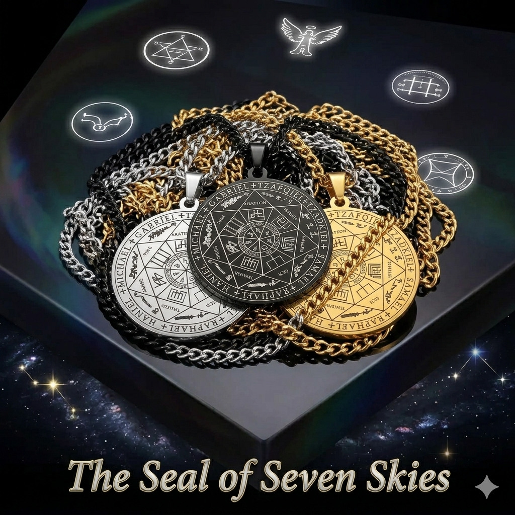 The Seal of Seven Skies | Seven Archangels Sigil Amulet Necklace | High Monastery | Pedlar's Attic
