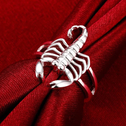 The Line the Forest Keeps — Corrupted Forest Scorpion 925 Sterling Silver Ring | Ashen Plains | Pedlar's Attic