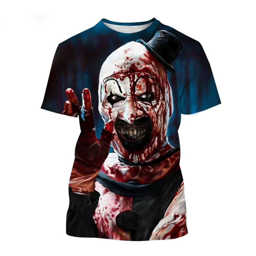 The Laughing Dark — Horror Clown 3D Print Tee at Pedlar's Attic