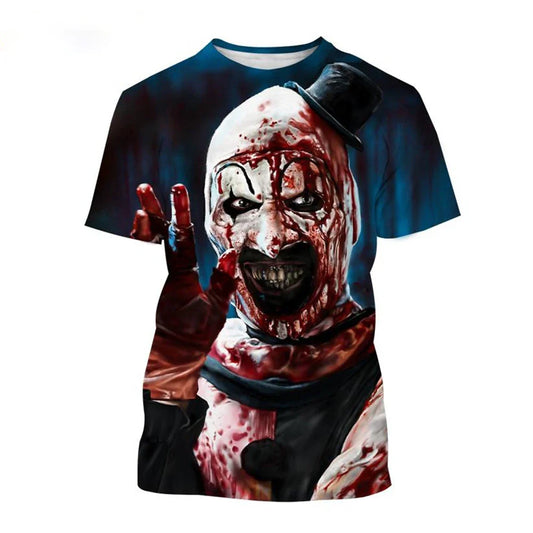 The Laughing Dark — Horror Clown 3D Print Tee at Pedlar's Attic