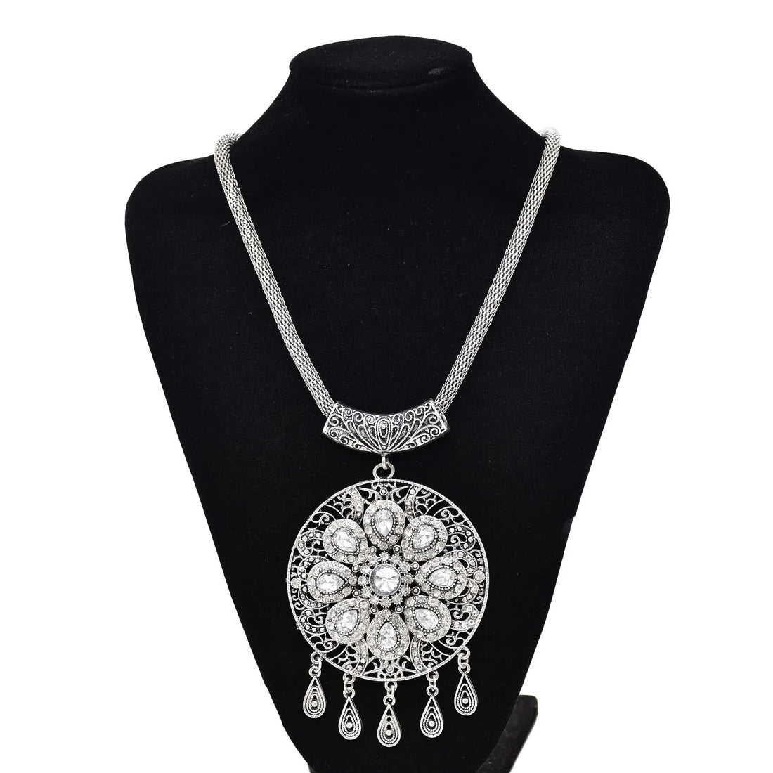 The Wanderer's Collar Tibetan boho statement necklace — Fiery Enchantress collection at Pedlar's Attic