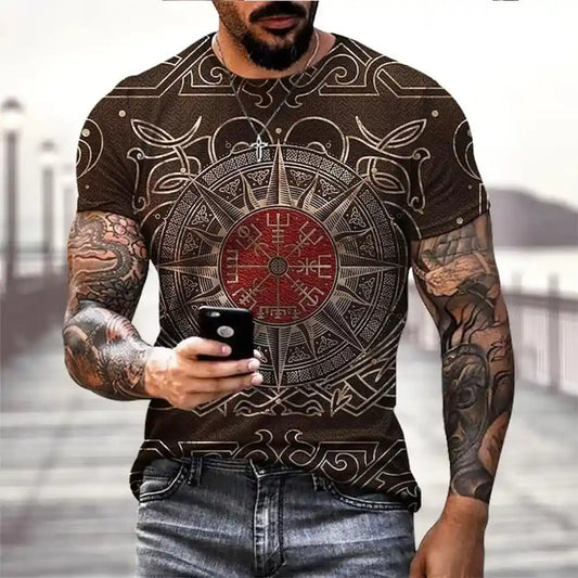 Blood & Runes Viking tattoo 3D print tee — Dragonforged collection at Pedlar's Attic
