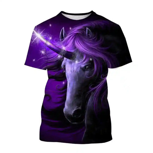 Chelle's Dream unicorn spirit 3D print tee — Fiery Enchantress collection at Pedlar's Attic