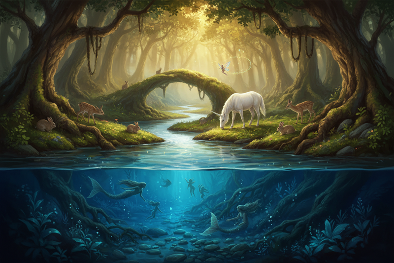 The Hidden Mist Valley — fairies, merfolk, naiads, unicorns, and the pure river | Home of the Earthsong | Pedlar's Attic