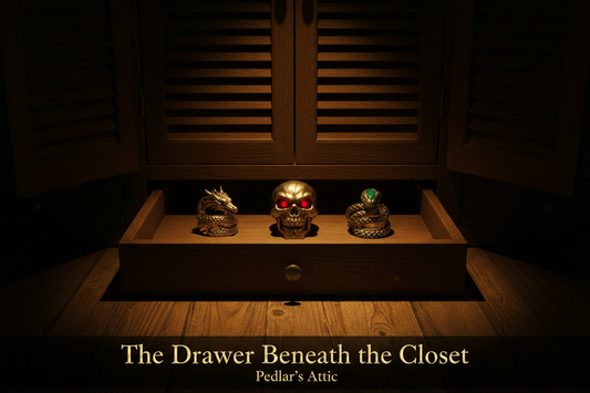 The Drawer Beneath the Closet — Skull, Dragon & Snake Adjustable Rings | Pedlar's Attic