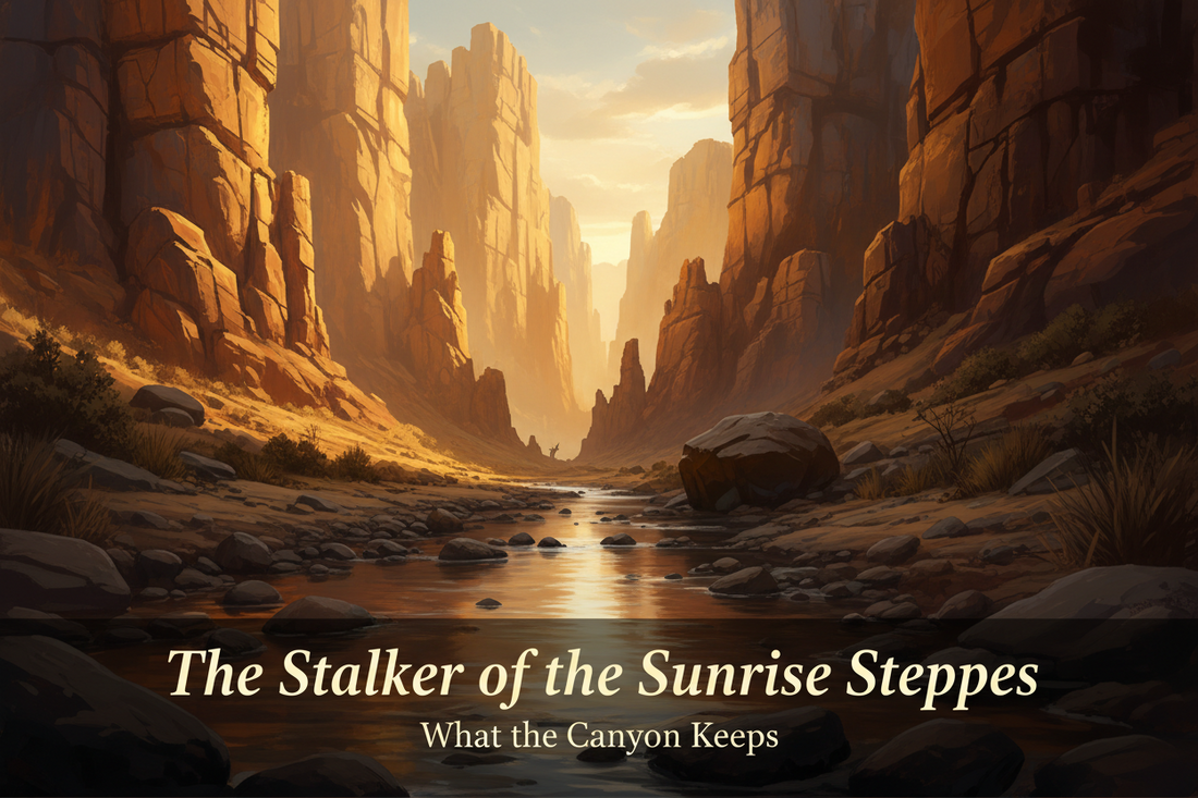 The Stalker of the Sunrise Steppes — What the Canyon Keeps | Sunrise Steppes Canon | Pedlar's Attic