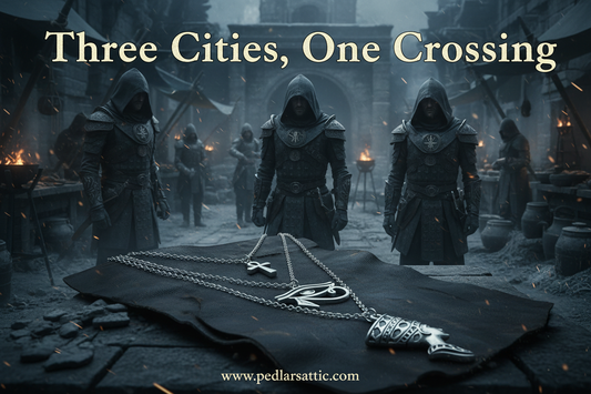 Three Cities, One Crossing — Eye of Horus & Ankh Layered Pendant Necklace | Crossing Market | Pedlar's Attic