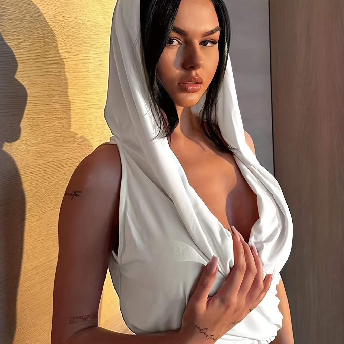 Chic Sleeveless Hooded Crop Top - Fashionable Solid Casual Wear - Perfect for Womens Everyday Style