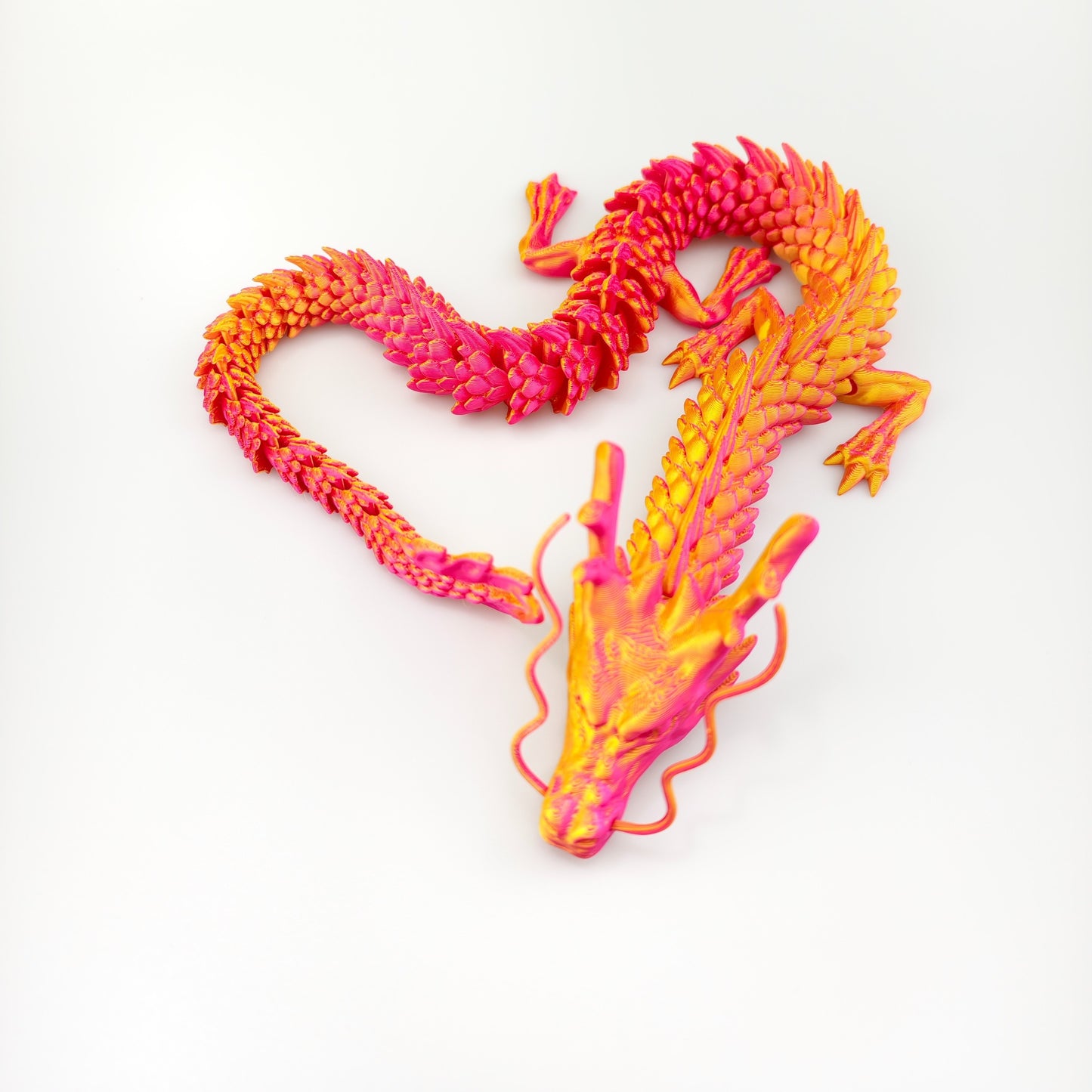 Exquisite 23.62inch 3D Printed Dragon Beads Ornament Figurine - Intricately Detailed Collectible Masterpiece with Vibrant Colors and Textures - Ideal Gift for Creative Collectors, Dragon Enthusiasts, and Fantasy Fans