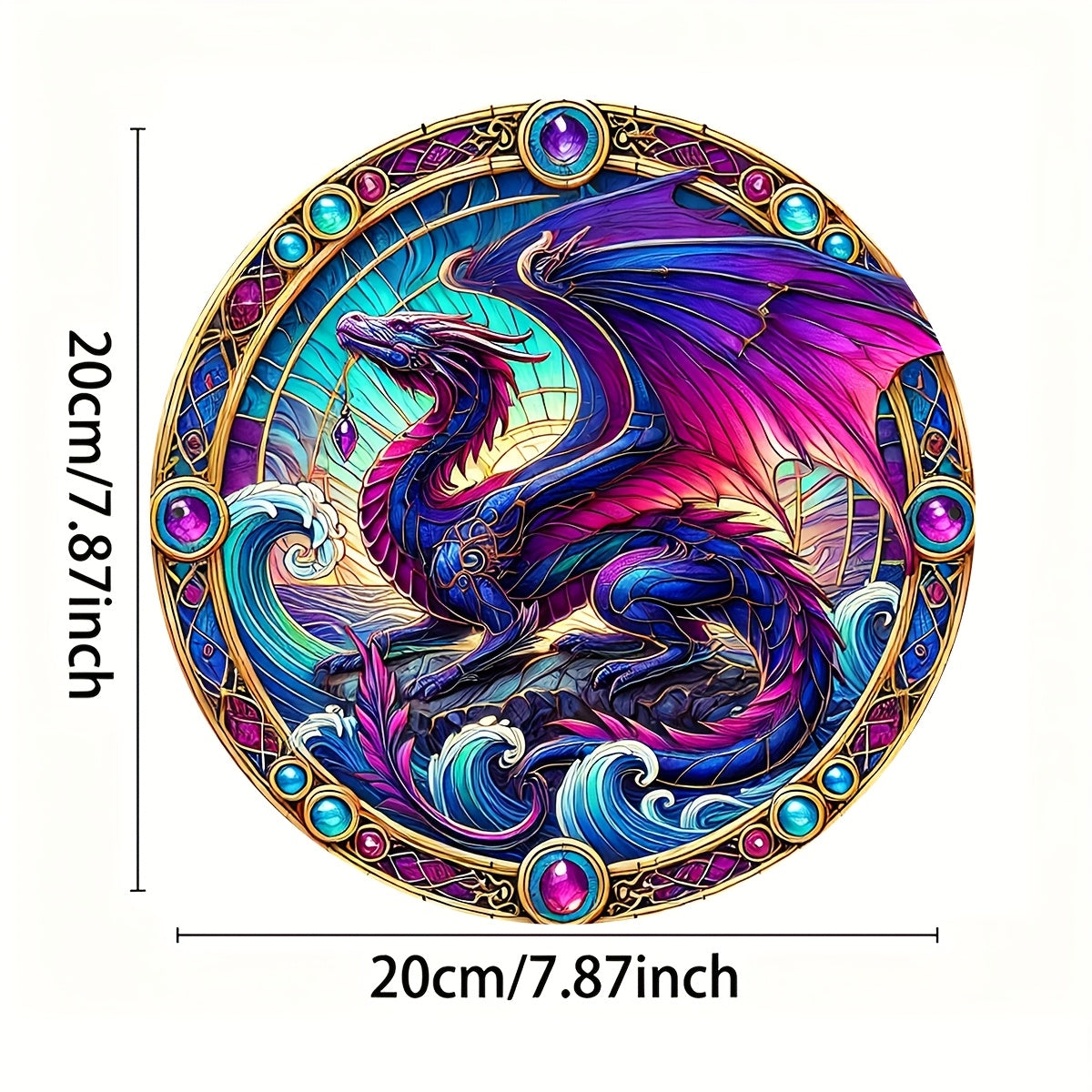 1pc Fantasy Dragon Aluminum Foil Carving Sign, Wall Art Decor for Bedroom, Living Room, Kitchen, Outdoor Patio, Creative Gift for Friends and Housewarming