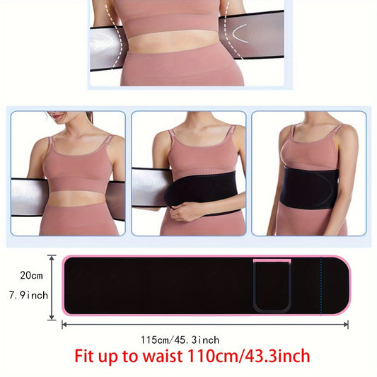 [Unisex Elastic Waist Trimmer] Waist Trimmer For Women And Mens, Elastic Compression Waist Trainer Sweat Belt For Fitness Exercise, Tummy Control Shapewear