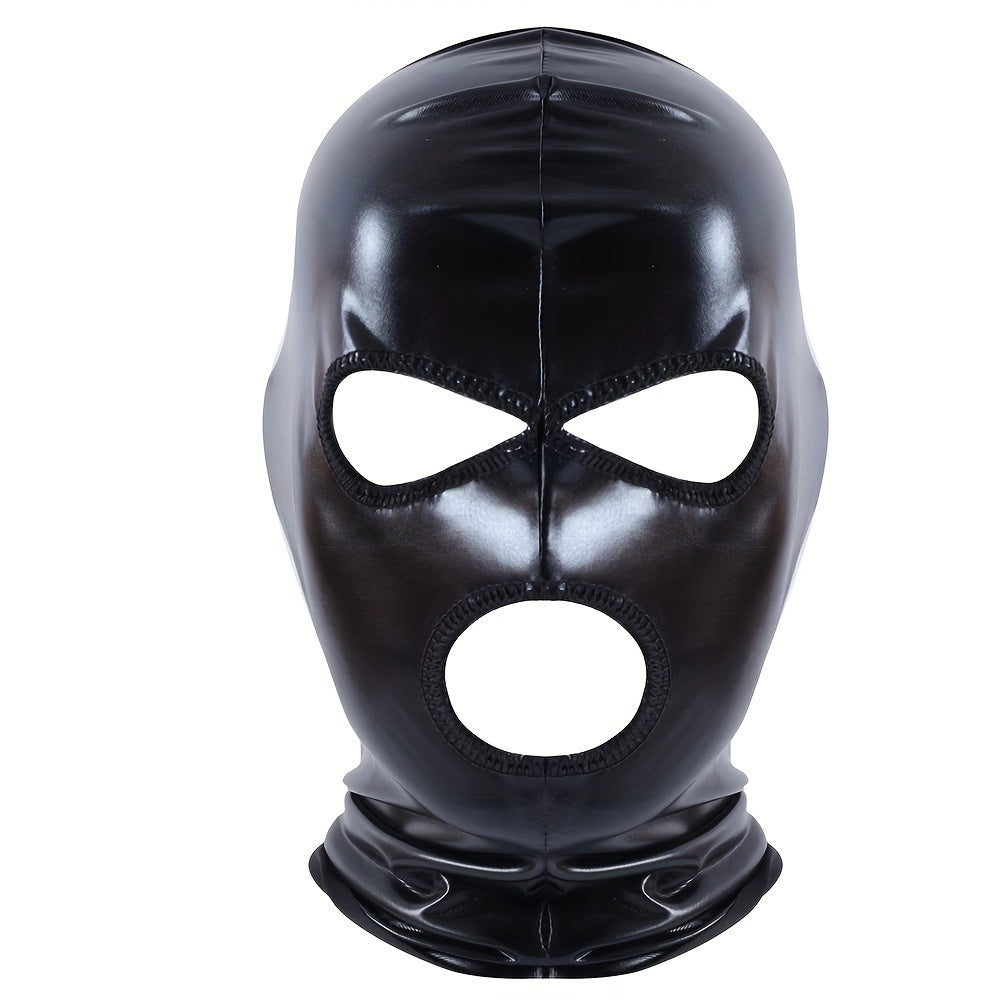 Cosplay Men's Mask Halloween Headwear PU Leather Hat Soft Headgear Bar Performance Game Props Perfect For Outdoor Party Activities