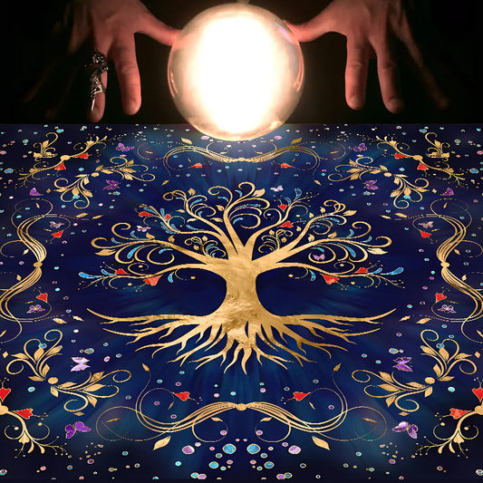 1pc, 2022tree Of Life Tarot Card Tablecloth Altar Cloth Pagan Pendulum Witchcraft Astrology Oracle Card Mat For Room Home Decor