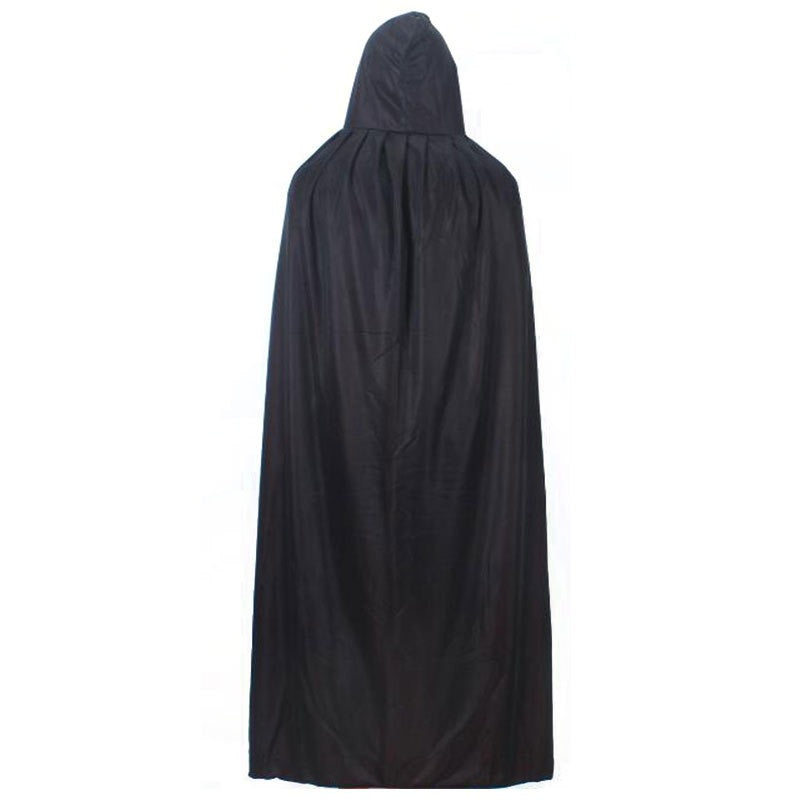 Halloween Double Layers Black & Red Cloak, Hooded & Stand Collar Style Available, Vampire Death Cosplay Cloak, LARP Party Supplies, Stage Performance Accessories