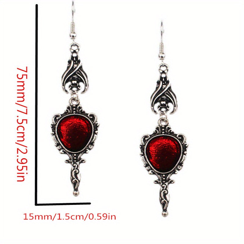 1pair Gothic Vampire Bat Earrings - Perfect for Halloween and Costume Parties