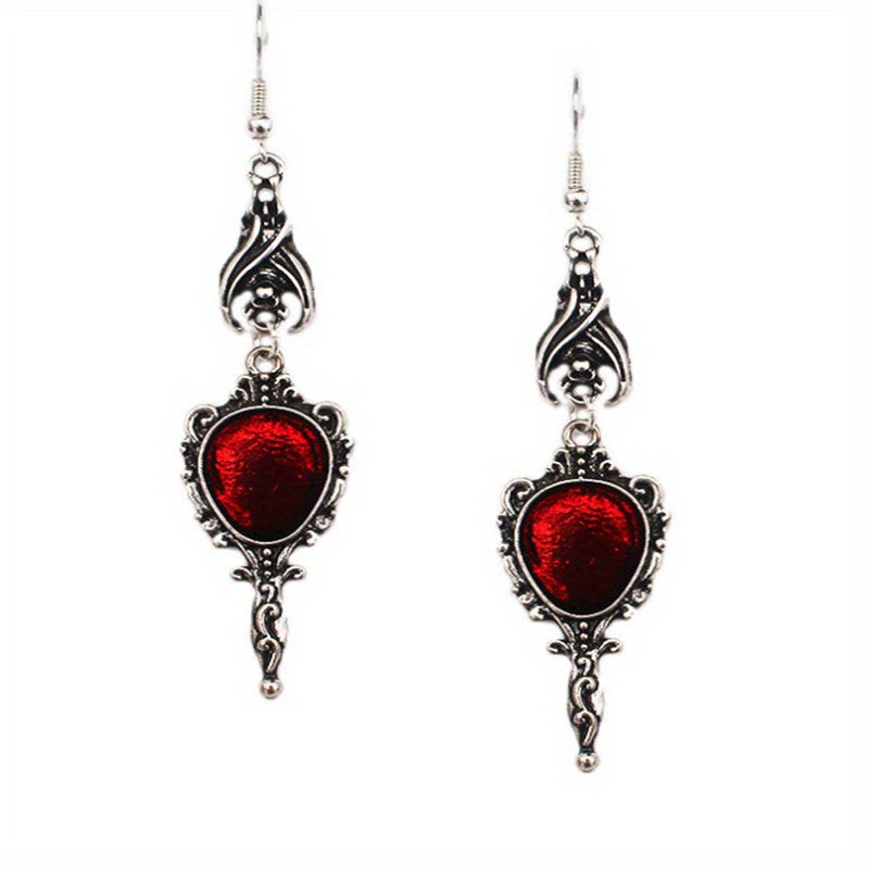 1pair Gothic Vampire Bat Earrings - Perfect for Halloween and Costume Parties